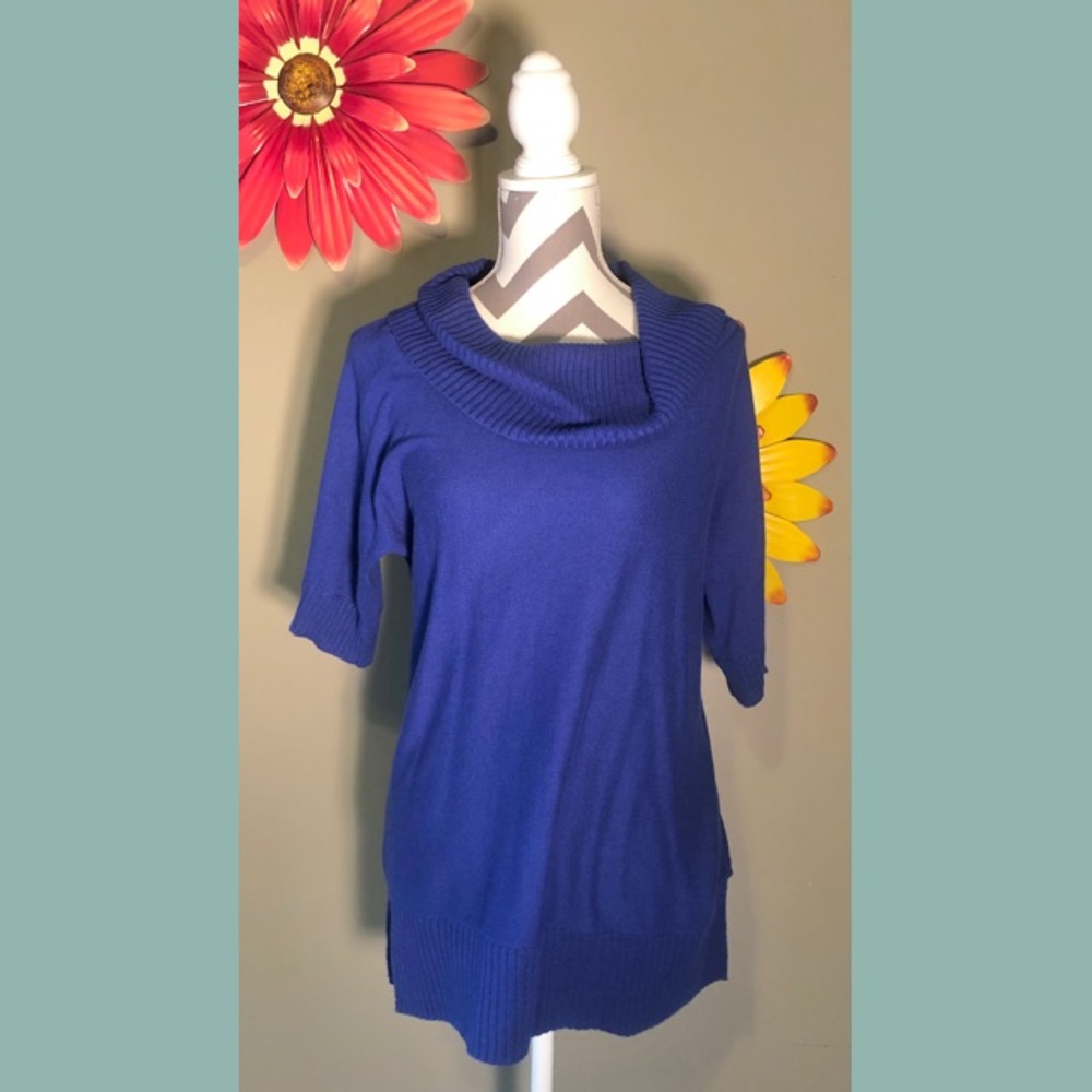 Chico’s Short Sleeved Cowl Neck Sweater
